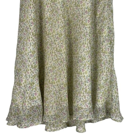 Kate Hill Ditsy Floral 100% Silk Midi Skirt Size 6 Cottagecore Fairy - Picture 8 of 9